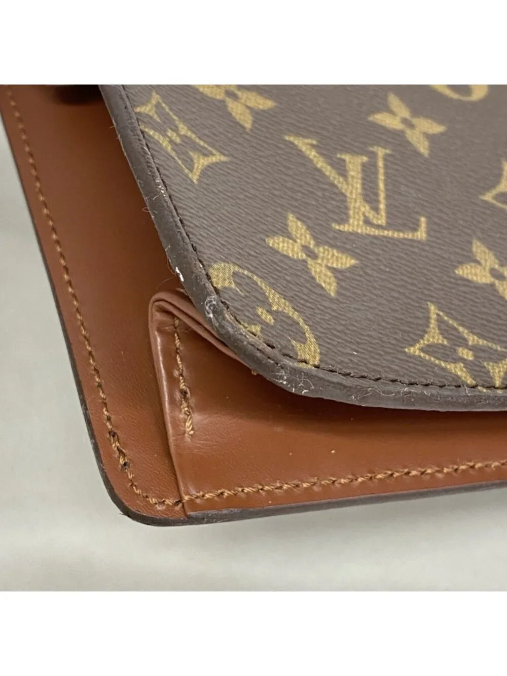 Louis Vuitton Clutch Monogram Pochette Homme Brown
